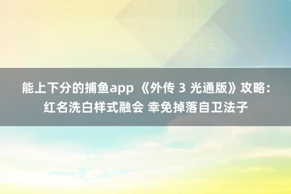 能上下分的捕鱼app 《外传 3 光通版》攻略：红名洗白样式融会 幸免掉落自卫法子