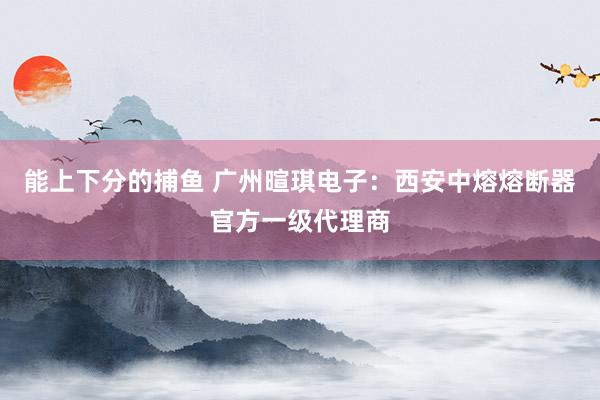 能上下分的捕鱼 广州暄琪电子：西安中熔熔断器官方一级代理商
