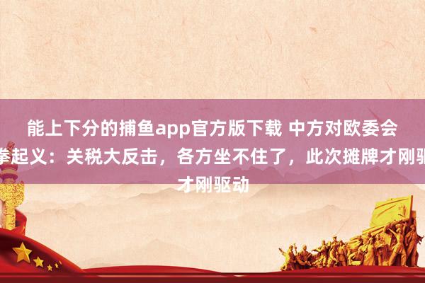 能上下分的捕鱼app官方版下载 中方对欧委会重拳起义：关税大反击，各方坐不住了，此次摊牌才刚驱动
