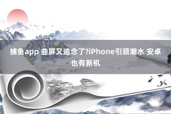 捕鱼app 曲屏又追念了?iPhone引颈潮水 安卓也有新机